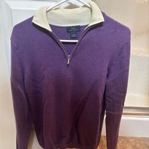 Brooks Brothers 346 Women’s Merino Wool Sweater with Cream Collar